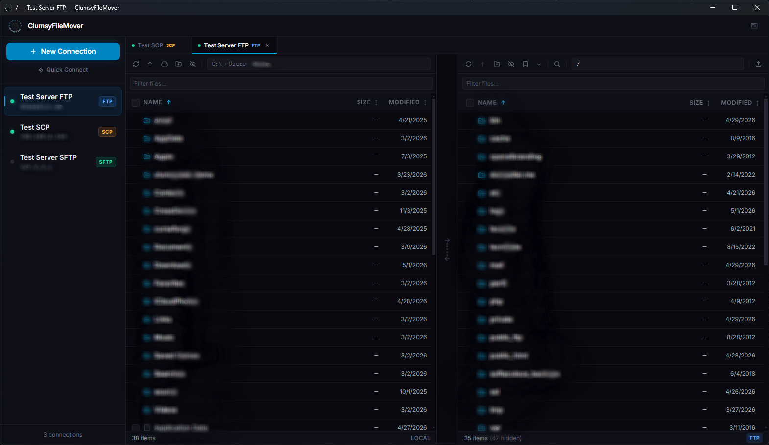 ClumsyFileMover multi-tab sessions